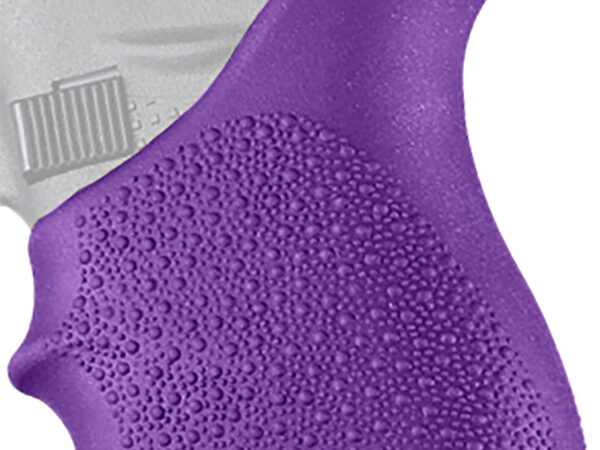 Hogue 18206 HandAll Beavertail Grip Sleeve Textured Purple Rubber for Glock 42, 43
