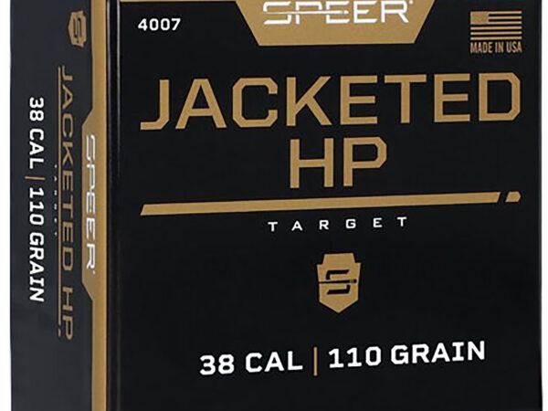 Speer 4007 Handgun  38Cal 110gr Jacketed Hollow Point 100 Per Box/5 Case