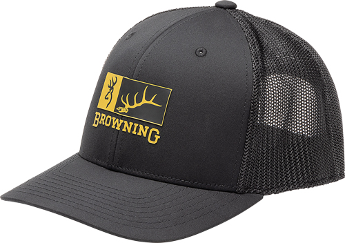 BROWNING CAP ELK RIDGE 110MESH - BACK REC PATCH BLACK/GOLD - Image 2