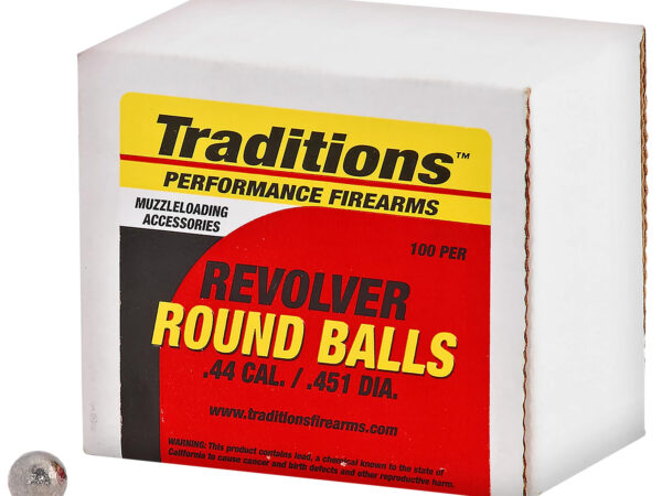 Traditions A1647 Revolver 44Cal Lead Ball 140gr 100/Box