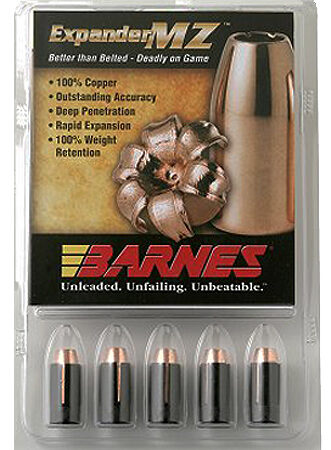 Barnes Bullets 30506 Expander MZ Muzzleloader 45 ExpanderMZ Hollow Point 195gr 15rd/Box