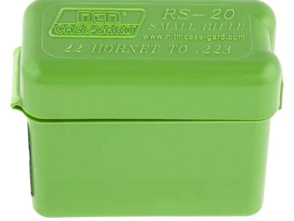 MTM Case-Gard RL2010 Ammo Box Belt Style Multi Caliber Green Polypropylene 20rd
