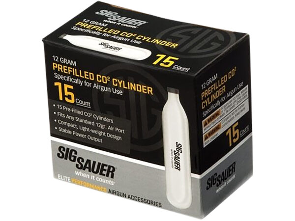 Sig Sauer Airguns AC1215 CO2 Cylinders 12 gram 15 Per Pack