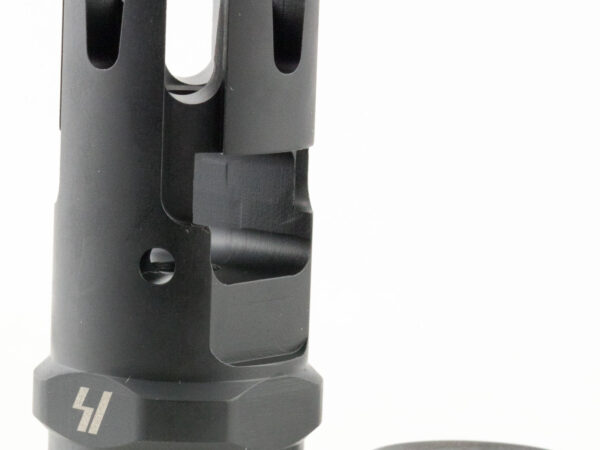 Strike Industries CCCOMP Checkmate Comp Black Steel with 1/2"-28 tpi Threads & 1.87" OAL for 223 Rem, 5.56x45mm NATO AR-Platform