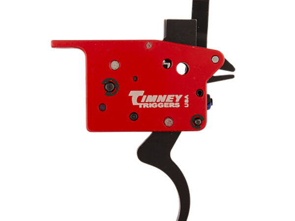 Timney Triggers 307 Featherweight Deluxe  Black/Red Curved Trigger 3 lbs Draw Weight Fits Mosin-Nagant