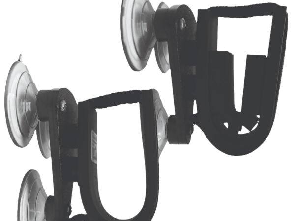 Rugged Gear 10010 Suction Cup Gun Holder Black Metal