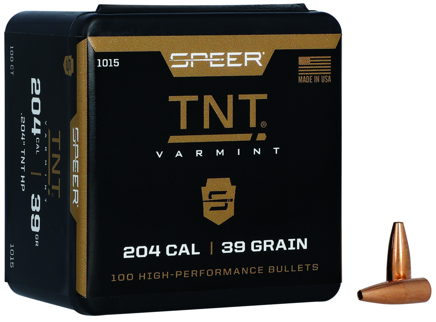 Speer 1015 TNT 204Cal 39gr TNT Hollow Point 100 Per Box/5 Case