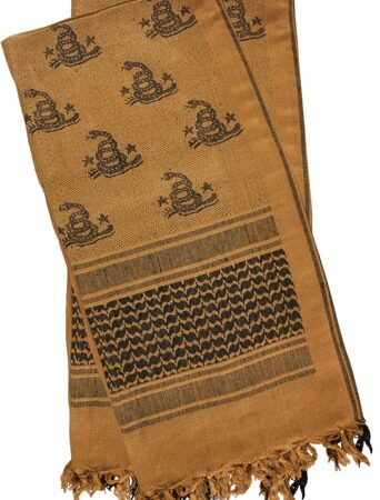 RED ROCK SHEMAGH HEAD WRAP - DON'T TREAD ON ME COYOTE/BLACK