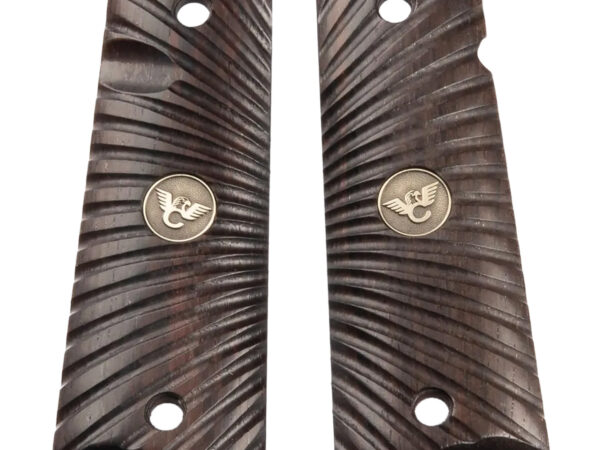 Wilson Combat 351MFS Side Panel Grips Full Size Starburst Cocobolo