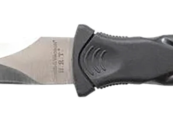 Smith & Wesson Knives SWHRT3 H.R.T.  3.50" Fixed Spear Point Plain Black TPR Handle Includes Sheath 7.5" OAL