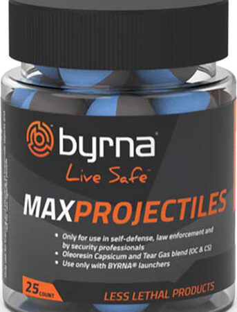 BYRNA MAX PROJECTILES 25 COUNT - TUB .68 CAL