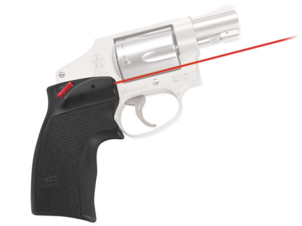 Crimson Trace 0151301 Accu-Grips Laser Sight Defender Series Black Polymer, Red Laser 5mW Output, 633nM Wavelength, Fits S&W J Frame Round Butt/Taurus Small Frame (Except 85 Models) Revolver