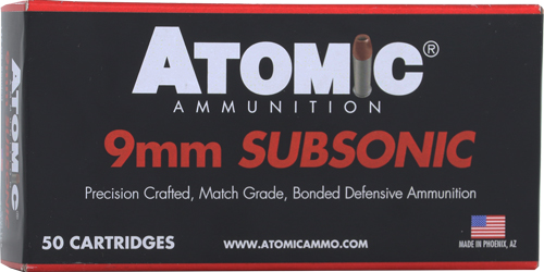 ATOMIC 9MM LUGER 147GR - SUBSONIC JHP 50RD 10BX/CS - Image 6