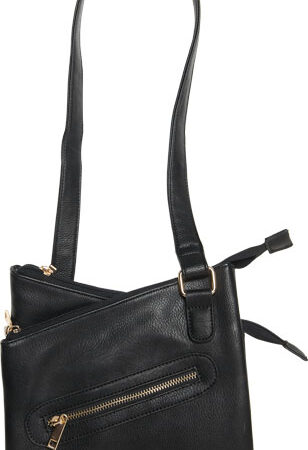 BULLDOG CONCEALED CARRY PURSE - CROSS BODY STYLE BLACK