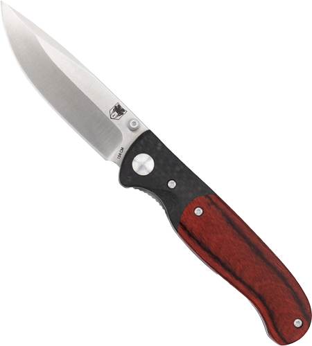 COBRATEC BARON FOLDER 3.25" - PAKKAWOOD/CARBON FIBER/SS - Image 2