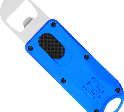 COBRATEC OTF BOTTLE OPENER - BLUE 4.62" OAL W/LANYARD LOOP