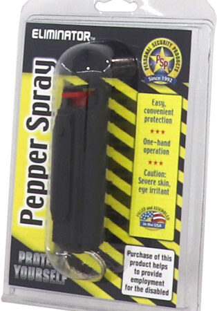 PSP PEPPER SPRAY w/ BLACK HARD - CASE W/ KEY RING 1/2 OZ.