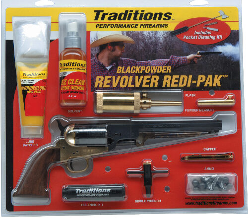 TRADITIONS BP REVOLVER 1851 - NAVY 44 CAL BRASS/WAL REDI-PK