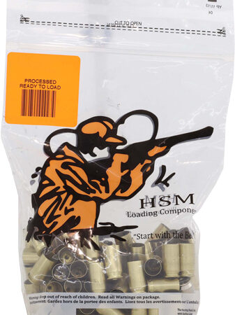 HSM BRASS 9MM ONCE FIRED - UNPRIMED 100 PACK