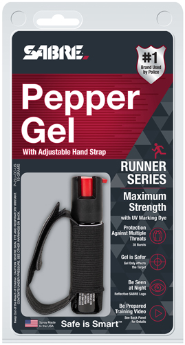 SABRE RED PEPPER GEL SPRAY THE - RUNNER HAND STRAP 19GR BLACK - Image 2