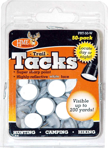 HME TRAIL TACKS REFLECTIVE - PLASTIC WHITE 50PK - Image 2