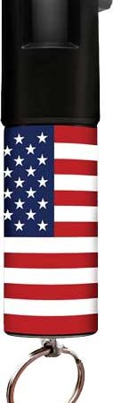 GUARD DOG KEYCHAING POCKEET - PEPPER SPRAY 1/2 OUNCE US FLAG