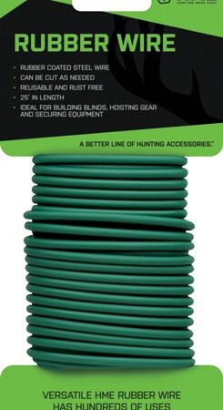 HME RUBBER WIRE 25' GREEN