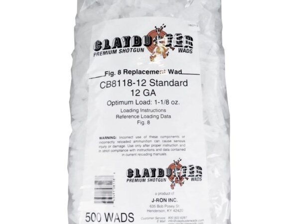 Claybuster Shotshell Wads - 12 ga 1-1/8 oz Replaces WAA12 500/pk