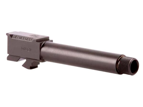 SilencerCo Threaded Barrel for Glock 43 9mm Luger 1/2x28 3.7" Black (SN Piston NOT Included)