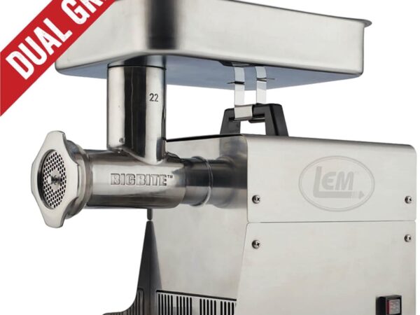 LEM Products #22 Big Bite Dual Grind Meat Grinder - 1 HP