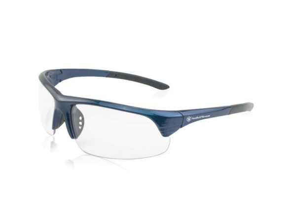 Smith & Wesson Corporal Shooting Glasses Half Frame Blue with Clear Lens