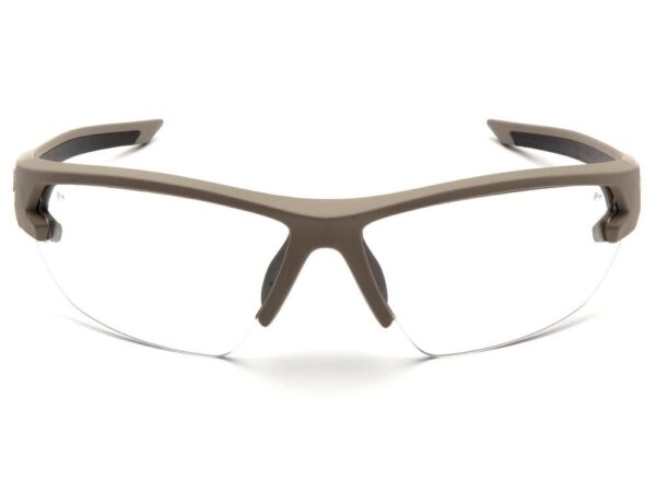 Pyramex Venture Gear Semtex 2.0 Shooting Glasses Tan Frame with Clear Anti-Fog Lens