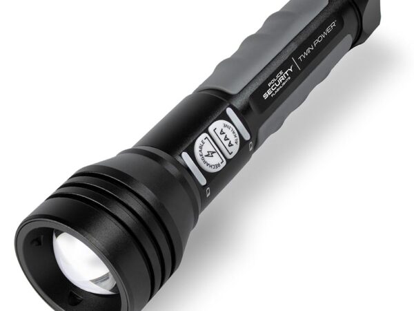 Police Security Flashlights Twin Power Flashlight 600 Lumens Black