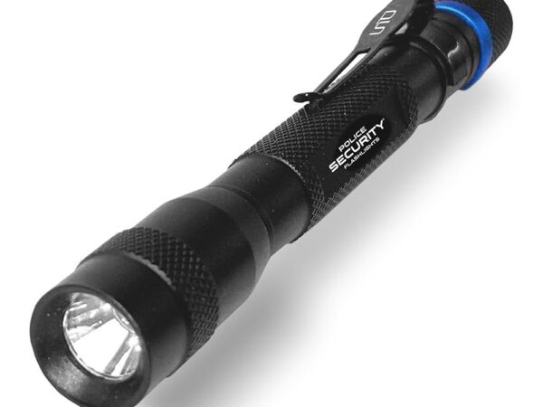 Police Security Flashlights Inspector Flashlight 50 Lumens Black