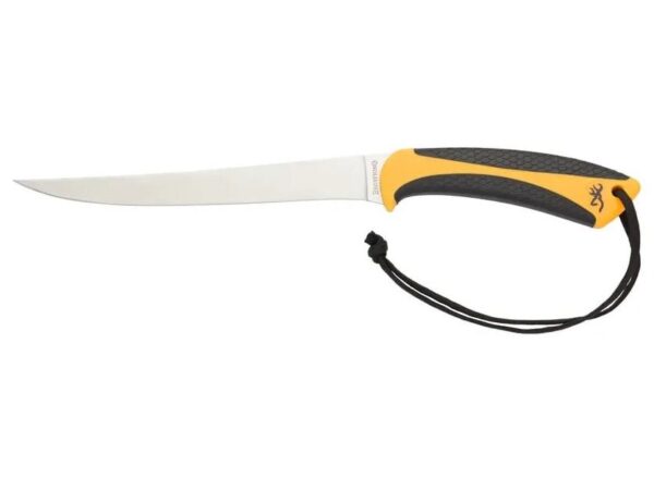 Browning White Water Fillet Knife 7 1/4" Fixed Blade Yellow