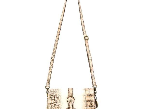 Smith & Wesson Croc Crossbody Concealed Carry Purse Beige
