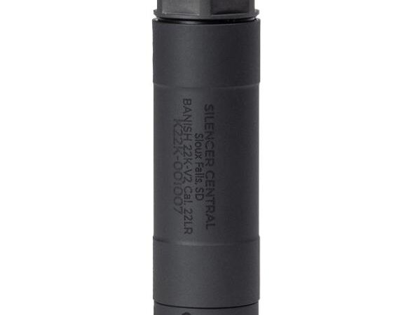Banish 22K-V2 Direct Thread Suppressor .22 LR Titanium 1/2"x28 Black