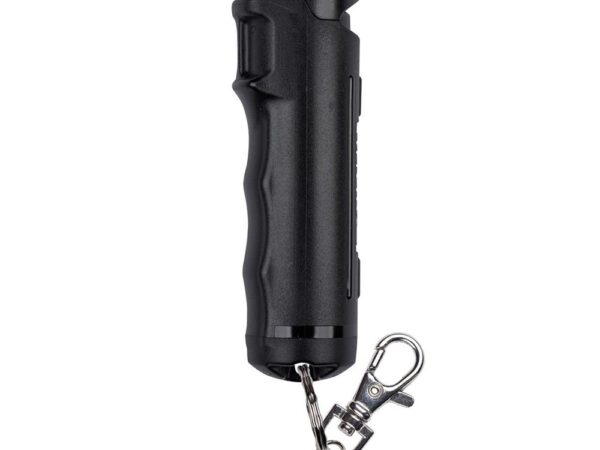 Sabre Pepper Gel with Fast Flip Top Safety and Snap-Clip Keychain Black