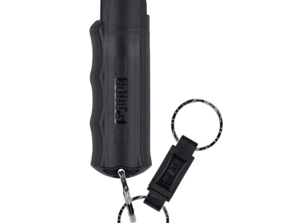 Sabre Pepper Spray with Quick Release Key Ring Black Clamshell