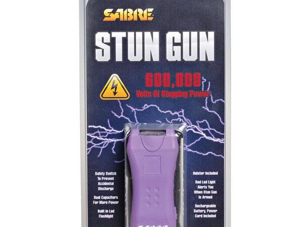 Sabre 600000 Volt Mini Stun Gun with LED - Light Purple