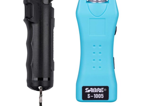 Sabre Pepper Spray and 2-in-1 Stun Gun Multi-Range Protection Pack Black Teal