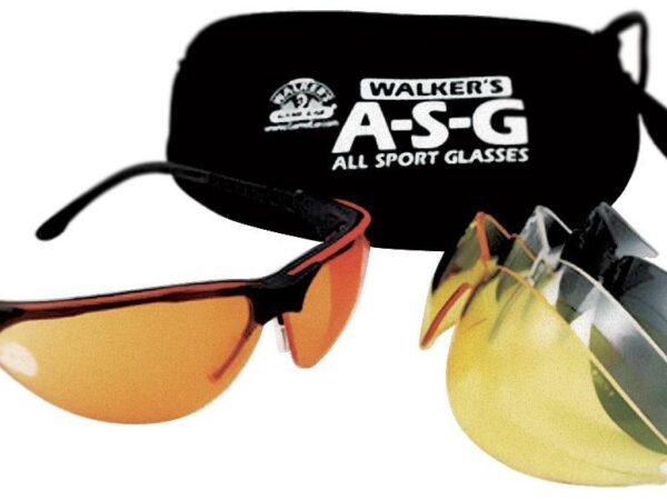 Walker's Sport Shooting Glasses Black with Multiple Lenses 4/ct