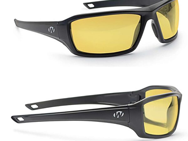 Walker's IKON Forge Shooting Glasses Black with Amber Lens