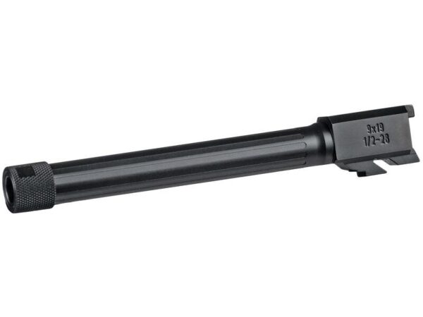 Canik Full Size Barrel 1/2-28 Threaded Fluted Black for Canik TP9 SFX/SFL