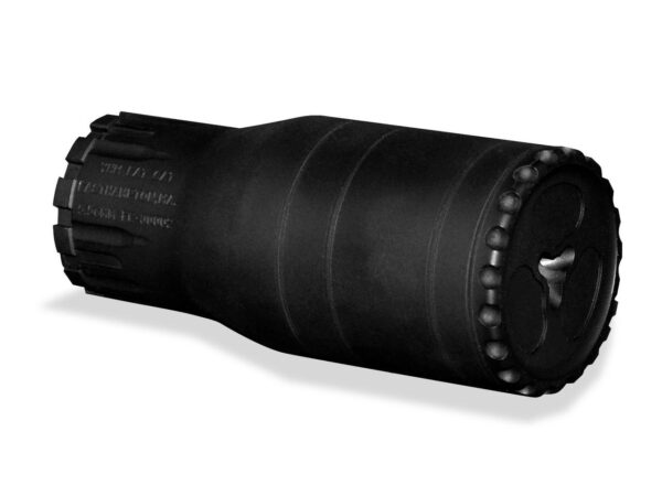 YHM Fat Cat 5.56mm QD Suppressor w/Mini sRx Muzzle Brake 5.56mm Stainless Steel/Cobalt 6 Black 1/2x28