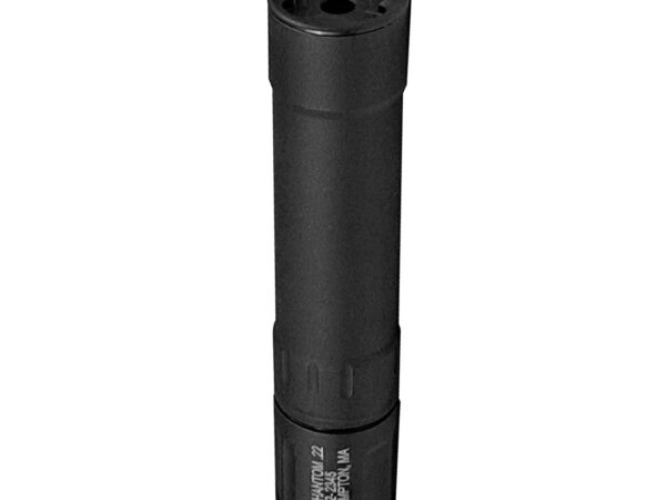 YHM Phantom Direct Thread .22 Sound Suppressor .22 Cal Aluminum/Stainless Steel Mount 1/2"-28 Black