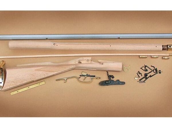 Traditions Black Powder Kentucky Rifle Build-It-Yourself Kit Select Raw Hardwood .50 Cal 33.5" White Barrel