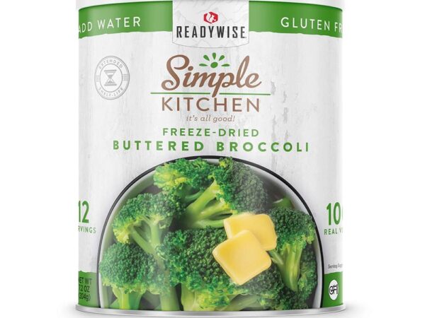 Readywise Simple Kitchen Freeze Dried Buttered Broccoli 20 Serving