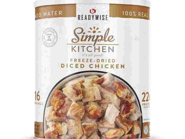 Readywise Simple Kitchen Freeze Dried Diced Chicken 16 Serving