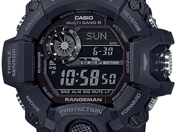G-shock/vlc Distribution GW94001B G-Shock Tactical Rangeman Keep Time Blackout Size 145-215mm Features Digital Compass
